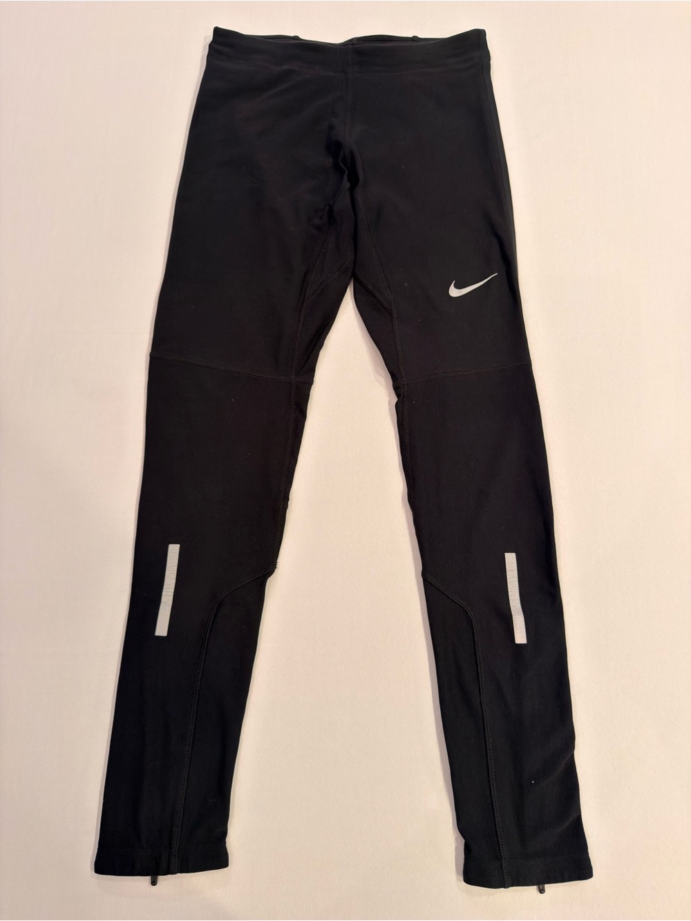 Nike Running Dri-FIT Tights Black Reflective Back Zip Pocket Men's S